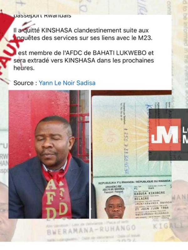Un faux passeport attribué à un ex-député national 