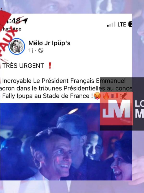 Une photo d'Emmanuel Macron détournée de son contexte 