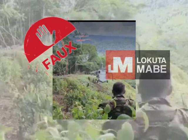 Capture d'écran de la publication d'une vidéo prétendant montrer un déploiement des militaires congolais à Walikale dans le Nord-Kivu