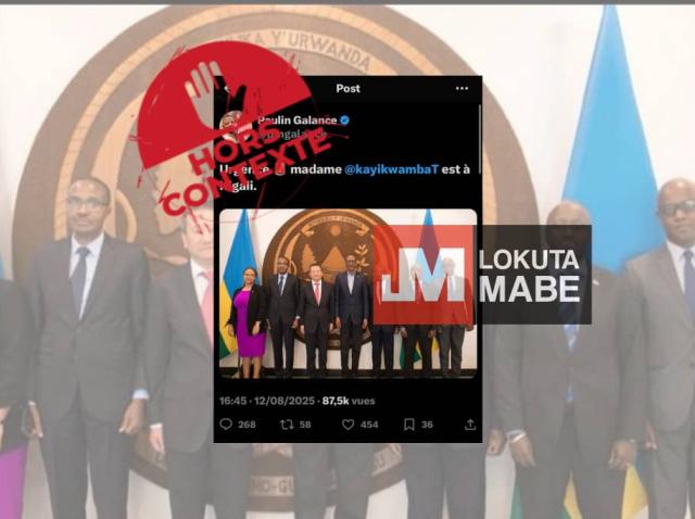 Cette photo date de 2019 alors que Thérèse Kayikwamba Wagner n'était pas encore ministre des affaires étrangères 