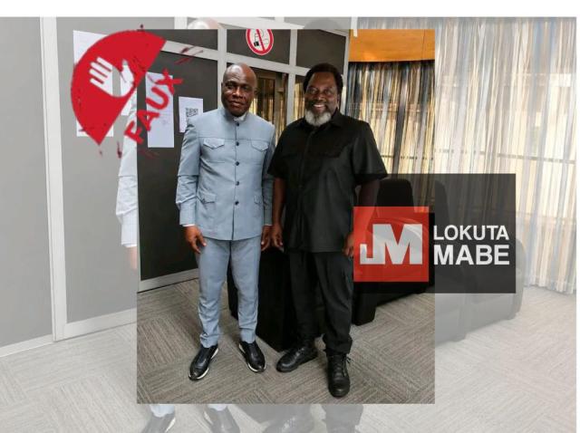 Martin Fayulu et Joseph Kabila. Attention : c'est une génération de l'IA
