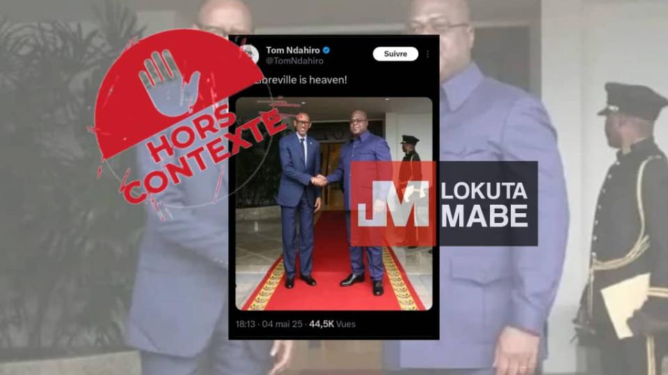 Une photo de Tshisekedi et Kagame datant de 2019