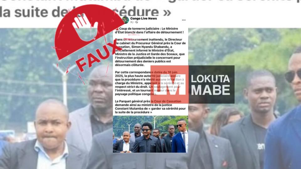 Constant Mutamba, ex-ministre de la Justice 