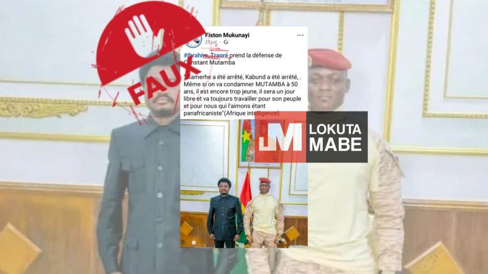 Illustration. Ibrahim Traore et Constant Mutamba