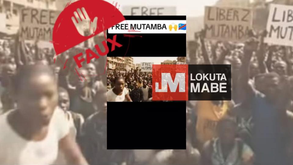 Capture d'écran d'une vidéo générée par l'IA autour du procès Mutamba